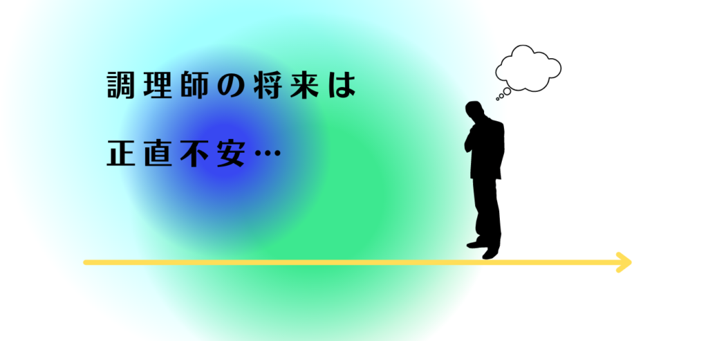 調理師の将来が不安だとうなだれる男性